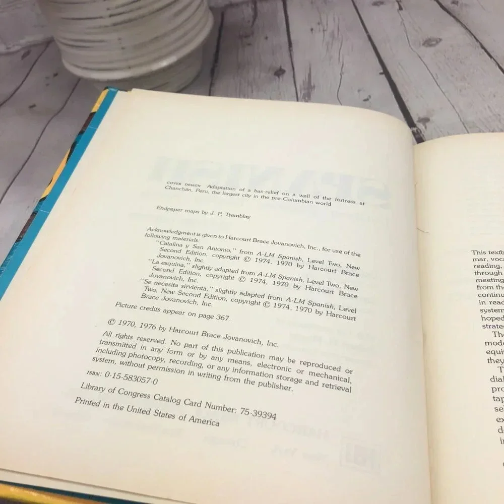 vintage Spanish textbook 1974